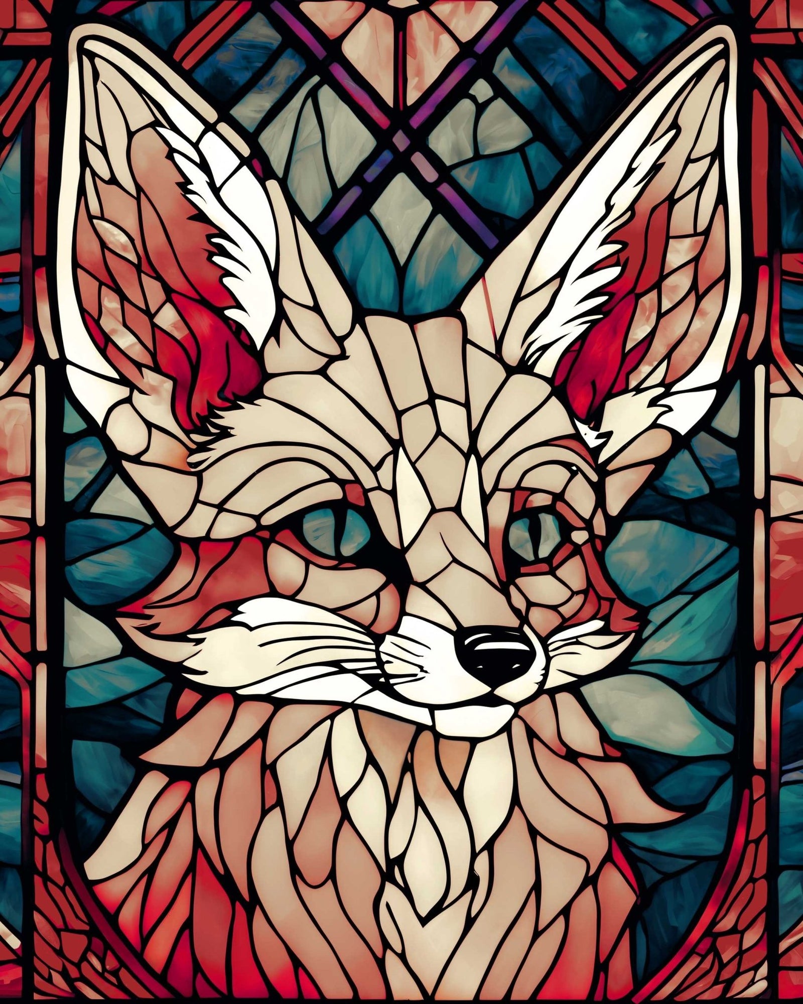 Rosey fennec fox - Poster - Ever colorful