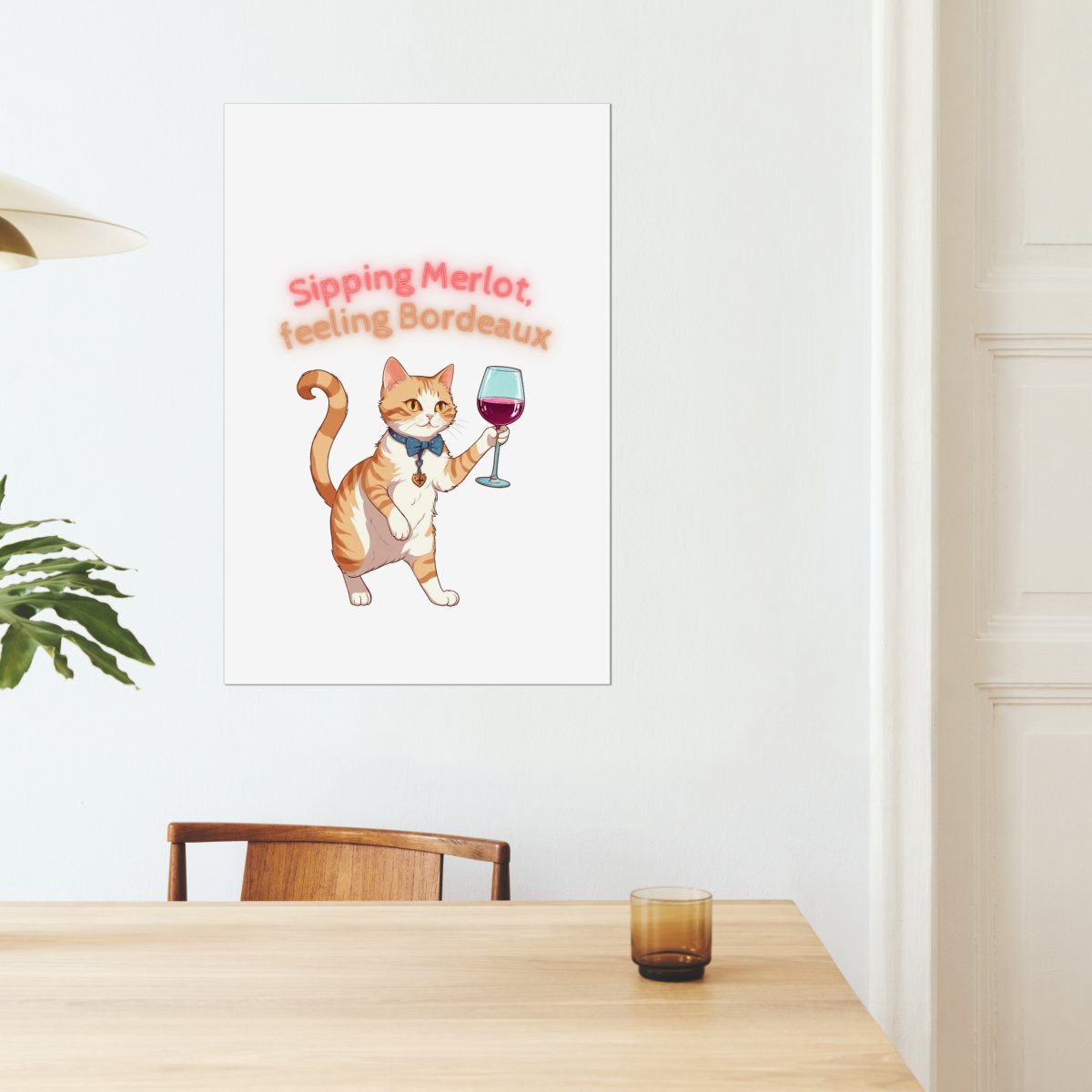 Sipping merlot - Art print - Poster - Ever colorful