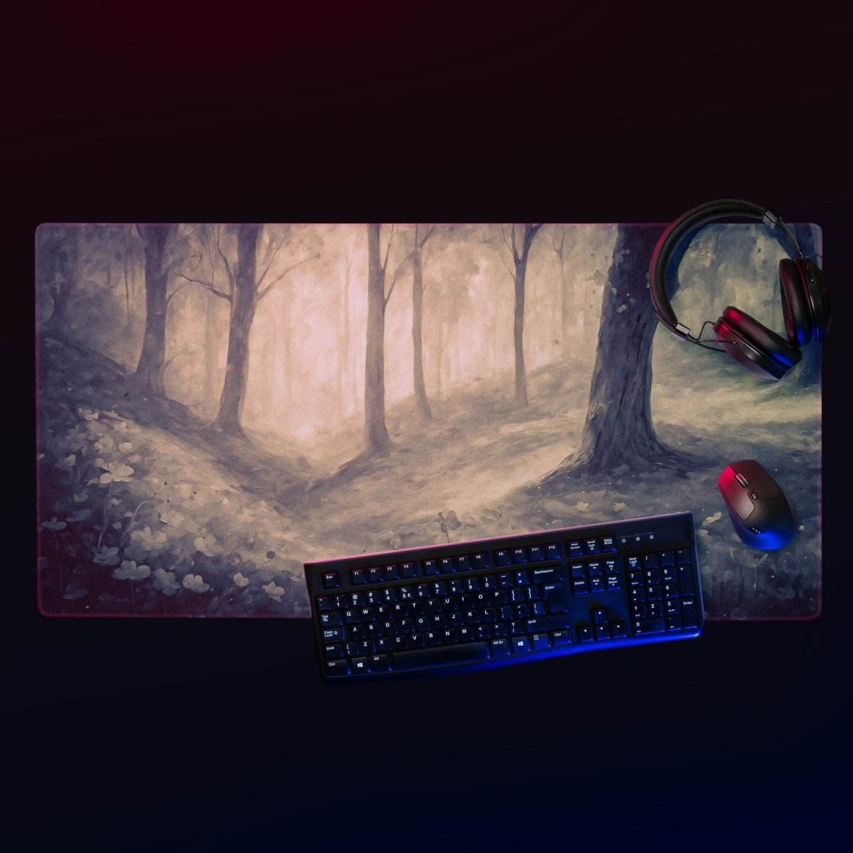 Smog in the woods - Gaming mouse pad - Ever colorful