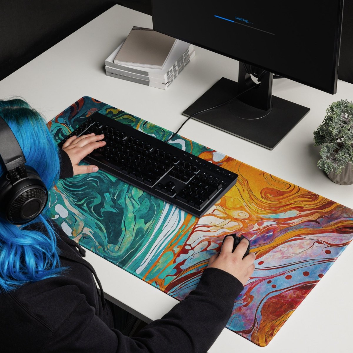 Stained current - Gaming mouse pad - Ever colorful