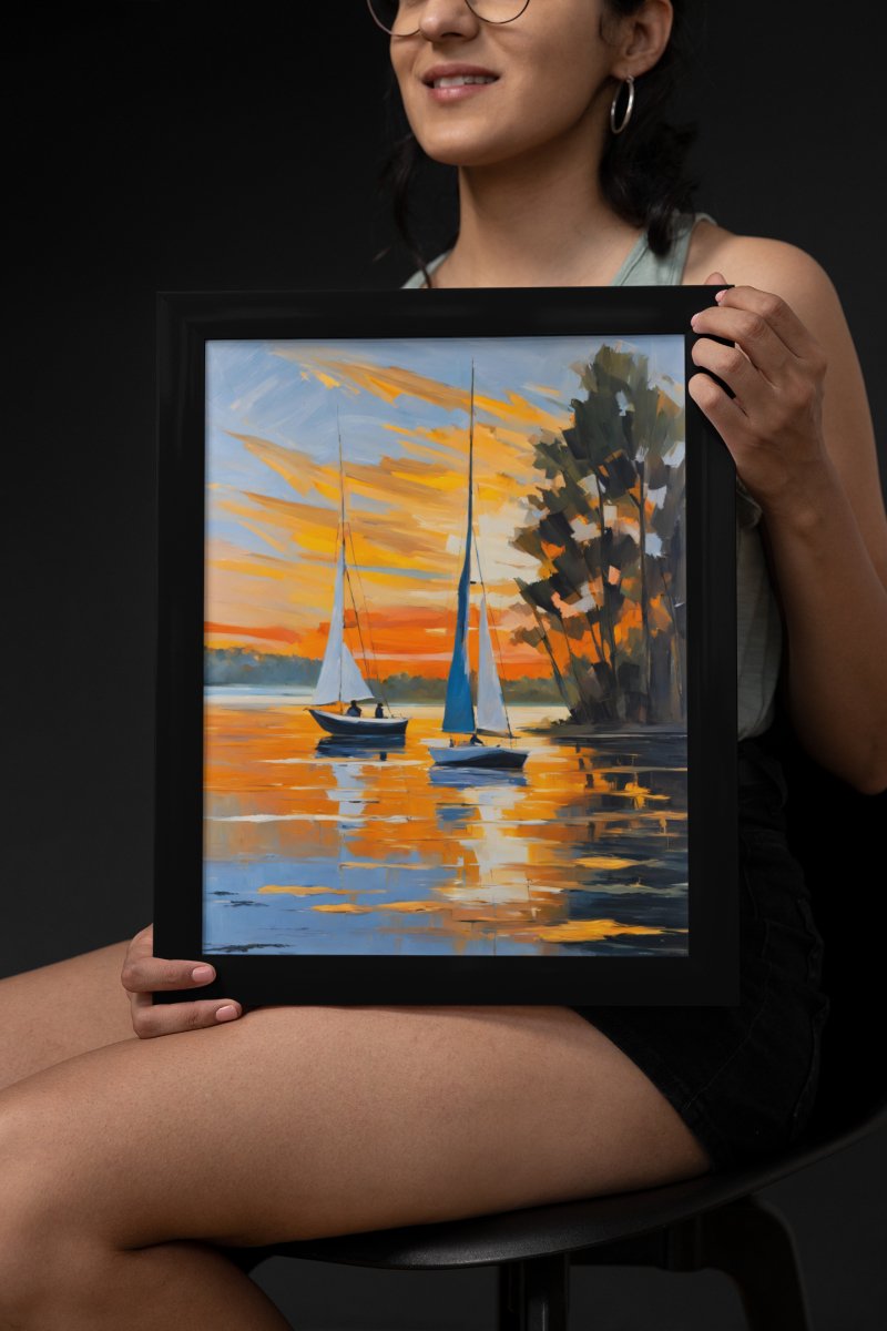 Sunset sails - Art print - Poster - Ever colorful