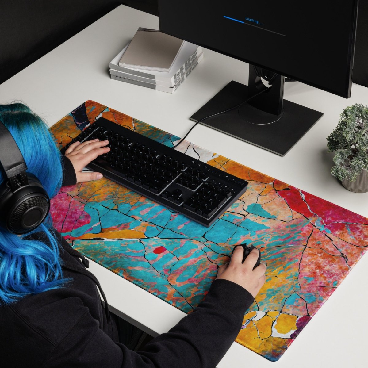 Tinted fissures - Gaming mouse pad - Ever colorful