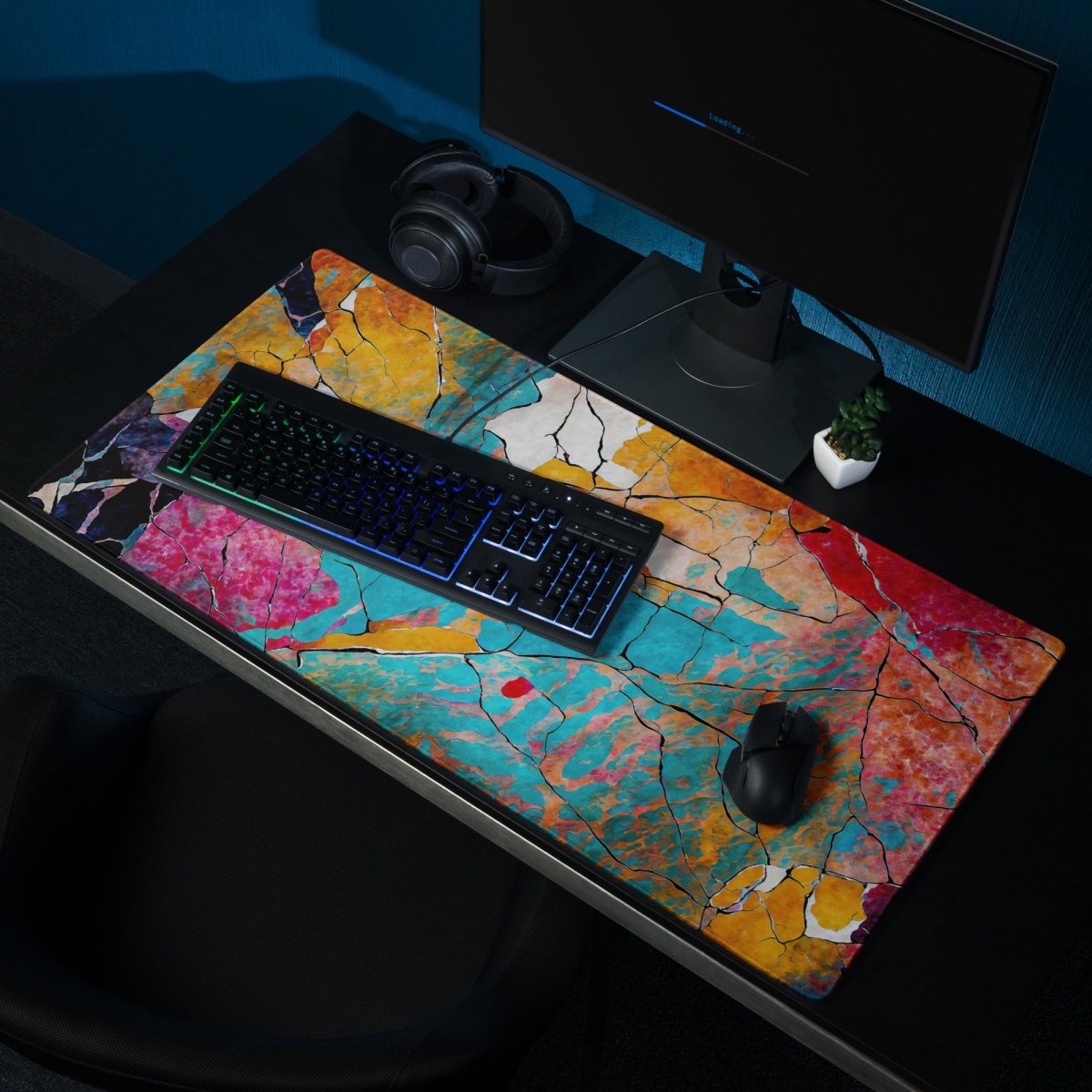Tinted fissures - Gaming mouse pad - Ever colorful