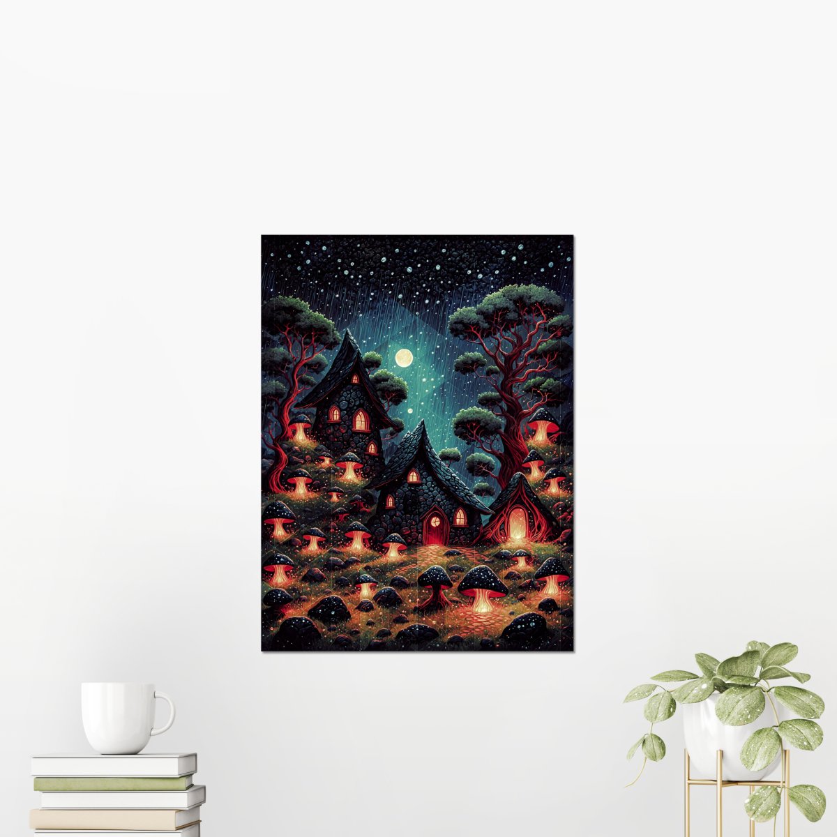 Unhinged amber glow - Art print - Poster - Ever colorful