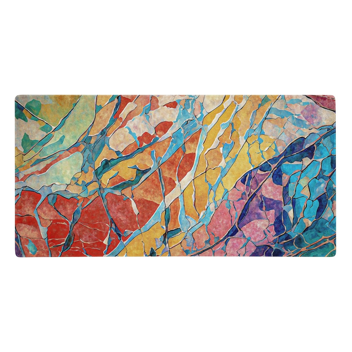 Vibrant marble cracks - Gaming mouse pad - Ever colorful