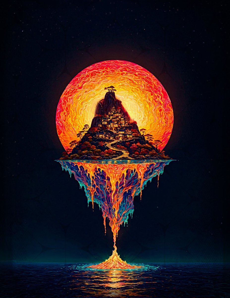 Volcanic peak - Art print - Poster - Ever colorful
