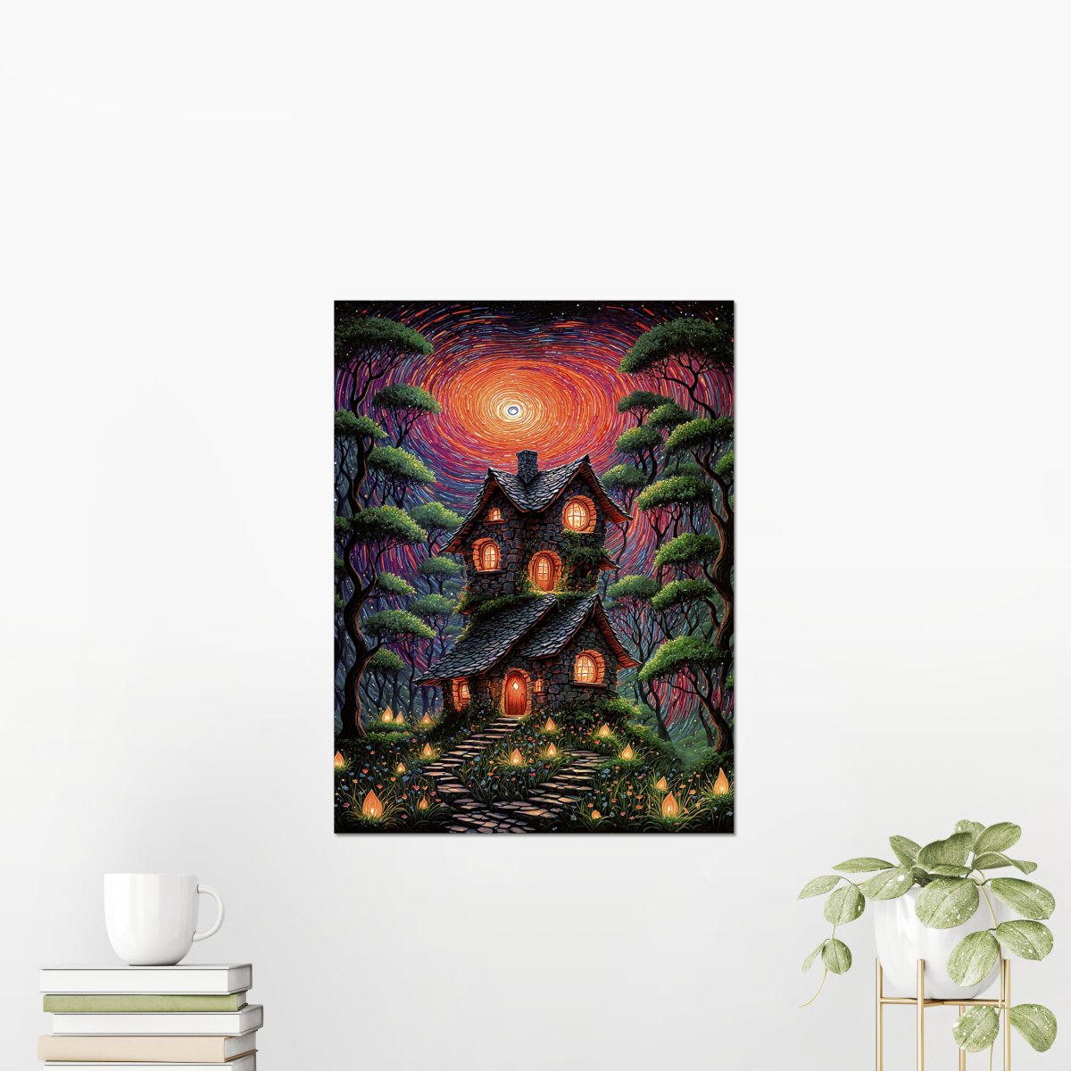 Waxy hex hut - Art print - Poster - Ever colorful