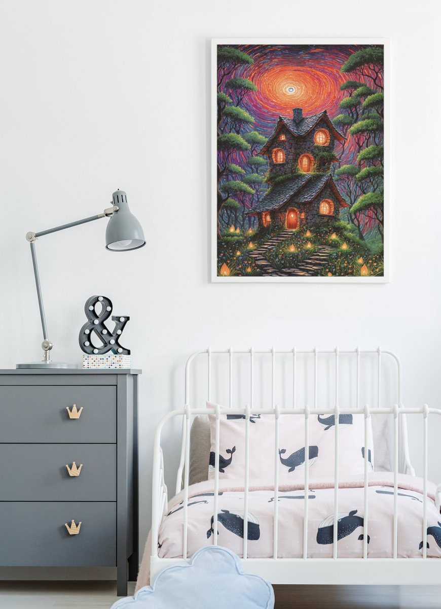 Waxy hex hut - Art print - Poster - Ever colorful