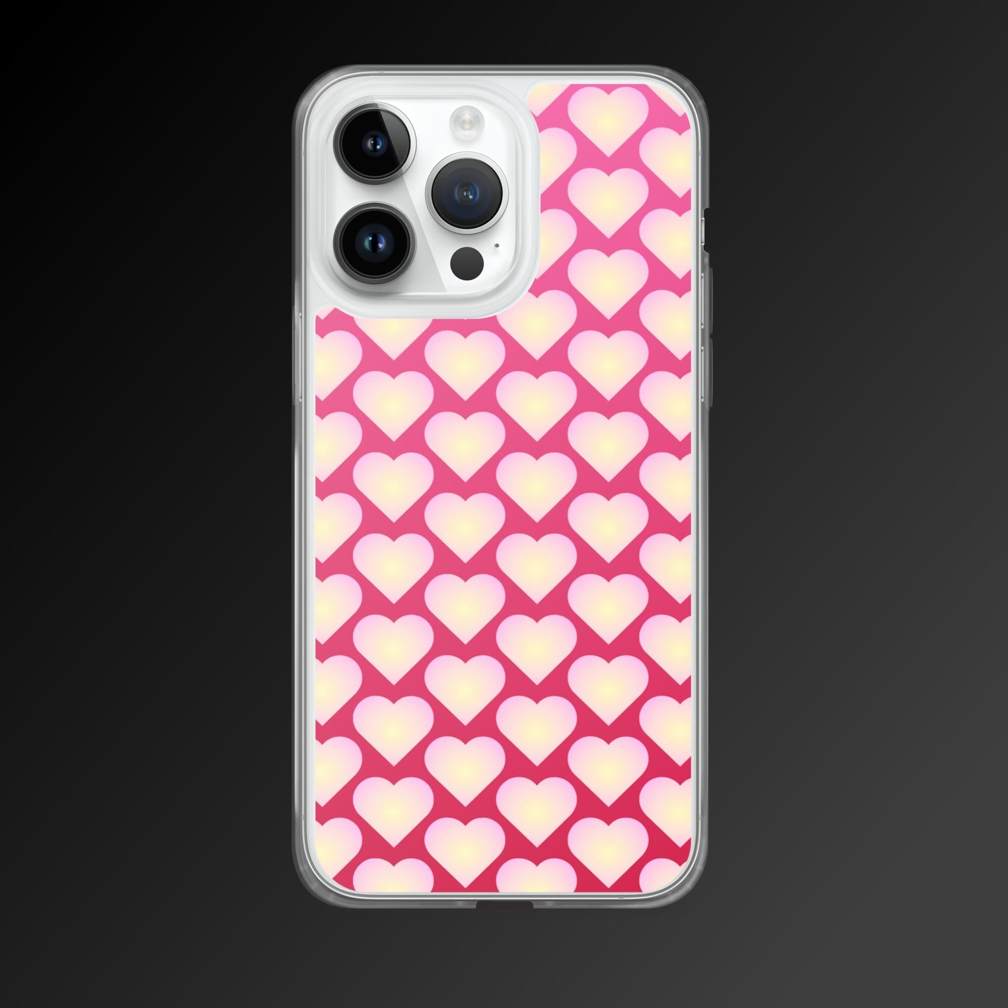 "White hearts pattern" clear iphone case - Clear iphone case - Ever colorful