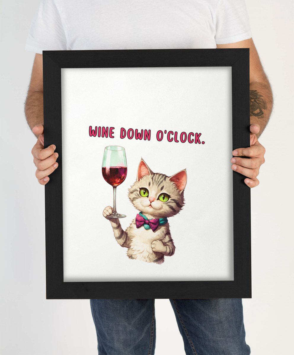 Wine down o clock - Art print - Poster - Ever colorful