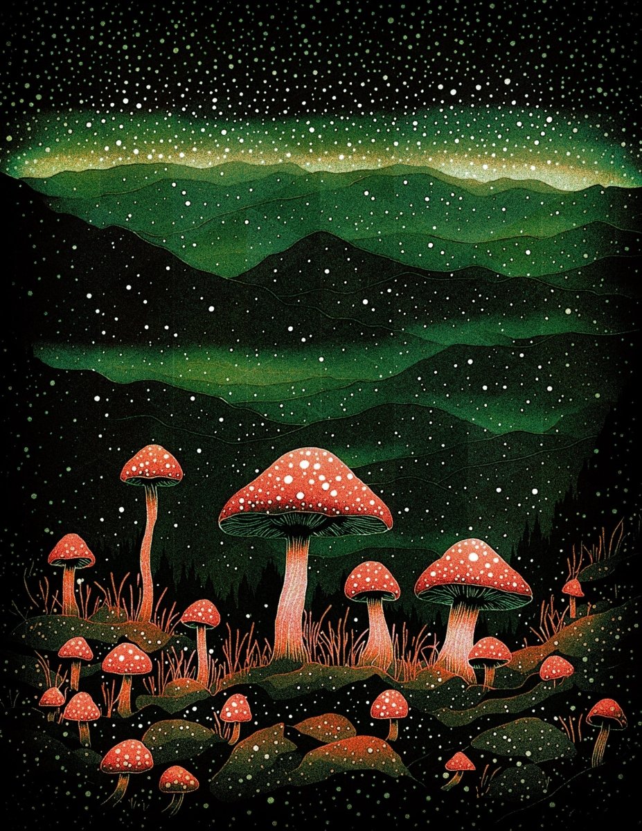 Woodlands mycology - Art print - Poster - Ever colorful